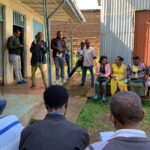 Group discussion at the honey processing association